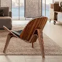  Airplane chair smile chair designer leather triangle shell chair Shell Chair chair living room leisure chair