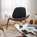  Airplane chair smile chair designer leather triangle shell chair Shell Chair chair living room leisure chair