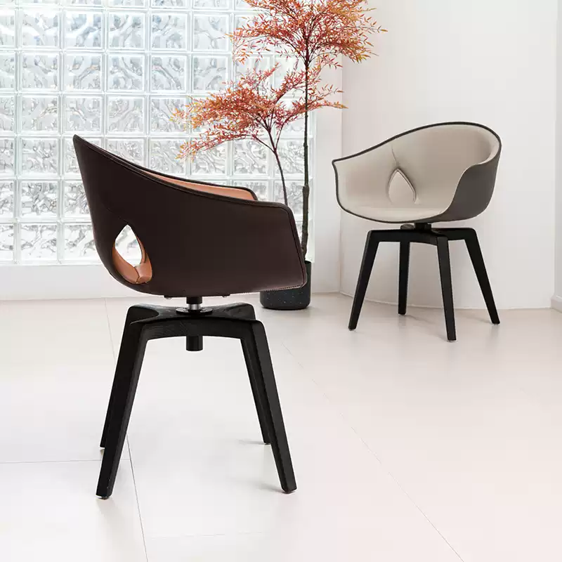 Designers recommend Ginger Chair solid wood rotating 360° minimalist sales office dining chair negotiation chair