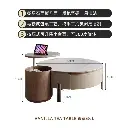 Bochun Vanilla 2024 new coffee table living room lifting small apartment home high-end designer rotating small coffee table