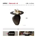 AKKC Wabi-sabi style black pebble side table retro style net red creative sofa side guest bedroom home corner table