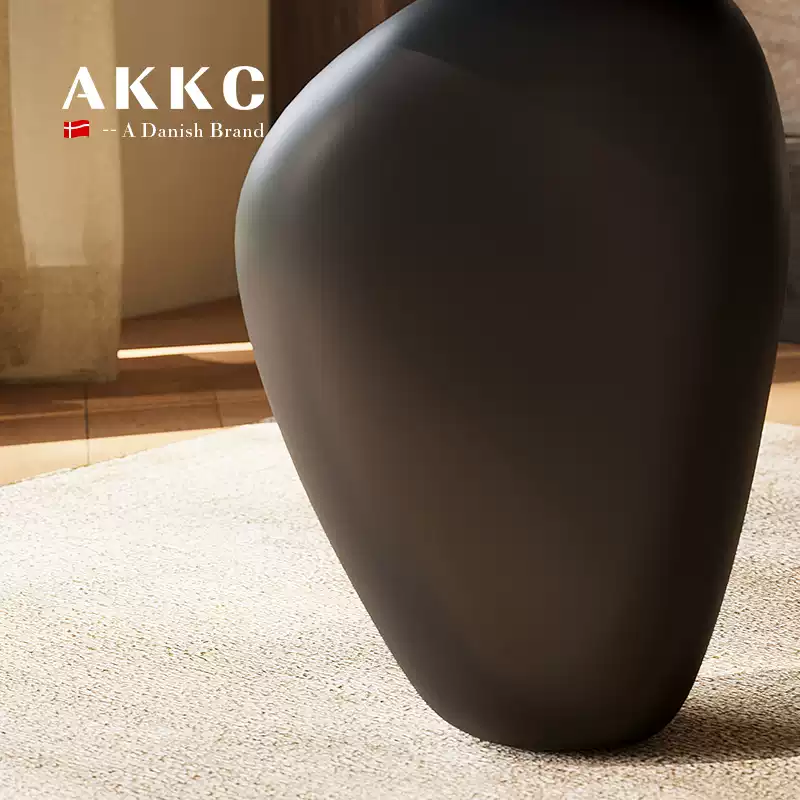 AKKC Wabi-sabi style black pebble side table retro style net red creative sofa side guest bedroom home corner table
