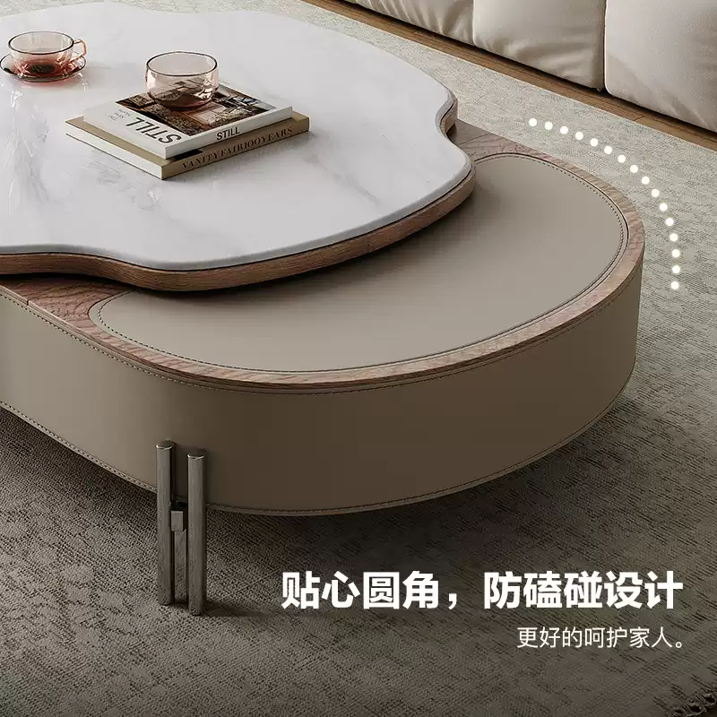 Bochunbulei 2024 new living room lifting coffee table small apartment home creative high-end designer dual-use