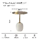 Italian minimalist marble round small table designer movable sofa side table bedside corner table Lato Table