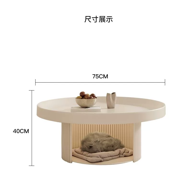 French sofa coffee table cream style minimalist living room