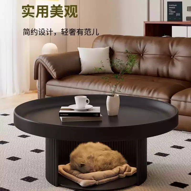 French sofa coffee table cream style minimalist living room