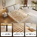 Chivas leather floating bed modern simple master bedroom bed high-end atmosphere cream style elephant ear bed C275