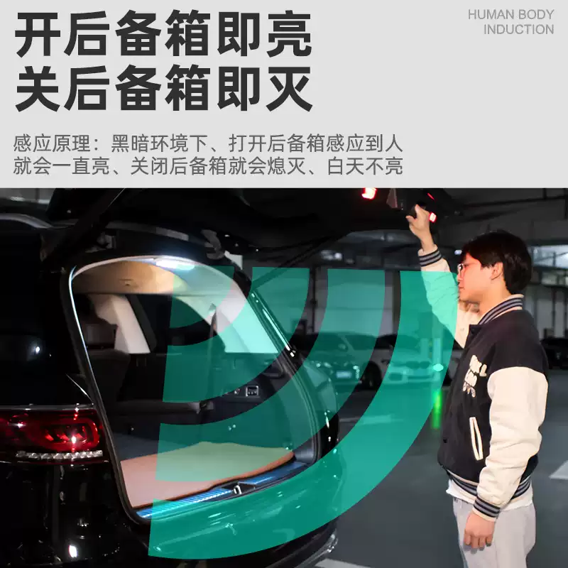 Suitable for Geely Xingyuan trunk light automatic induction car interior decoration supplies rear reading light essential supplies