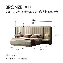 TAZA Italian leather bed master bedroom light luxury dressing table bedside table integrated bed modern villa high-end authentic furniture
