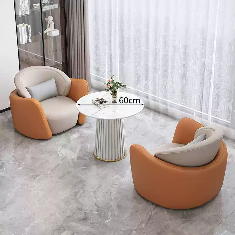 Simple light luxury single sofa coffee table combination leisure hotel beauty salon reception exhibition center negotiation table and chair
