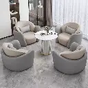 Simple light luxury single sofa coffee table combination leisure hotel beauty salon reception exhibition center negotiation table and chair