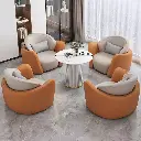 Simple light luxury single sofa coffee table combination leisure hotel beauty salon reception exhibition center negotiation table and chair