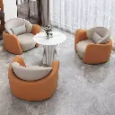 Simple light luxury single sofa coffee table combination leisure hotel beauty salon reception exhibition center negotiation table and chair