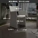 High-end furniture Italian leather custom light luxury simple post-modern leather cloth solid wood dining chair negotiation chair