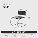 Designer MR Chair Mr. Chair Bauhaus stainless steel living room home modern simple saddle leather dining chair