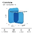 Modern simple colored transparent tempered glass side table designer movable corner table Sol Side Table