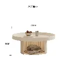French sofa coffee table cream style minimalist living room