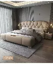 High-end atmospheric leather bed 1.8 meters modern simple master bedroom double bed 2 Italian light luxury home storage wedding bed