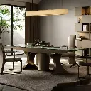 TAZA natural Amazon green luxury stone tea table 2023 new large flat designer furniture modern light luxury tea table