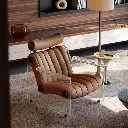 TAZA minimalist acrylic single sofa chair villa whole house matching living room series full leather leisure chair