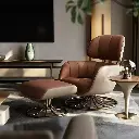 TAZA Italian recliner sofa chair villa whole house matching living room series new president office leisure chair
