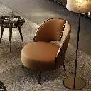 TAZA Italian style very simple sofa chair full leather 2023 designer new villa living room light luxury leisure chair
