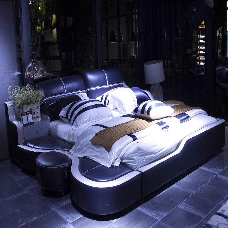 Kunming Tongcheng Carzillaite Furniture Fashion Leather Bed Frame A026 Modern Italian Minimalist Style Home Small Apartment