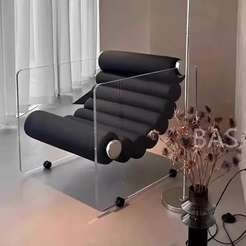 Transparent acrylic leisure floating single chair Italian minimalist Hyaline chair Internet celebrity tempered sofa chair