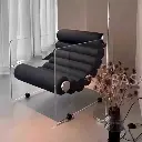 Transparent acrylic leisure floating single chair Italian minimalist Hyaline chair Internet celebrity tempered sofa chair