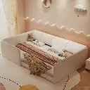 Shenzhen Dian double parent-child bed 2m*2m2 top layer cowhide stitching bed second and third child family tatami mother and child bed