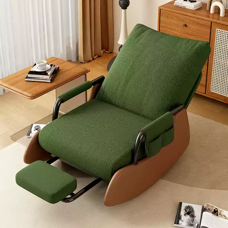 Rocking chair recliner adult can sleep, sit or lie down for lunch break 2024 new balcony folding sofa lazy chair