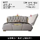  Leather bed modern simple light luxury master bedroom double bed 2 meters leather art bed 1.8m high-end atmosphere soft package weddi