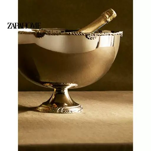 [CCBAEAC4470] Zara Home European steel champagne bowl home restaurant wine set decoration large bowl ic