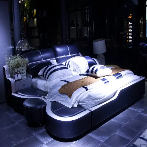 Kunming Tongcheng Carzillaite Furniture Fashion Leather Bed Frame A026 Modern Italian Minimalist Style Home Small Apartment