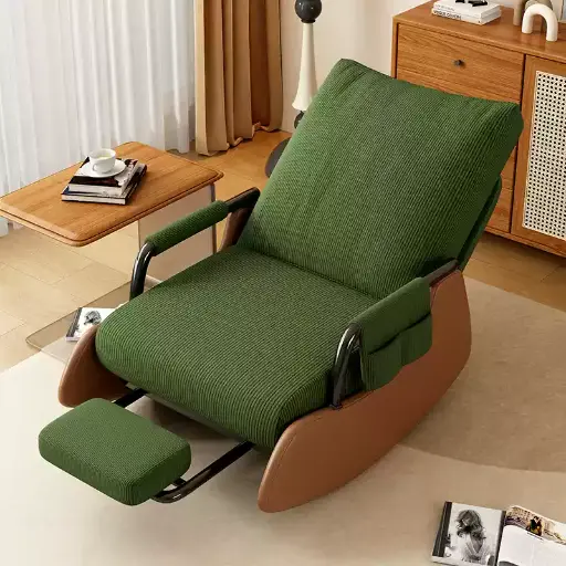 Rocking chair recliner adult can sleep, sit or lie down for lunch break 2024 new balcony folding sofa lazy chair