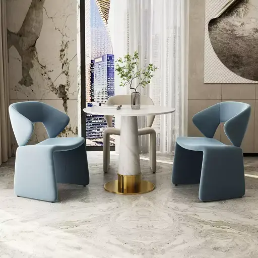 Nordic soft dining chair crown chair simple hotel negotiation chair backrest designer homestay model room restaurant chair
