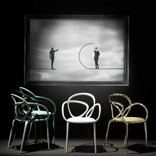 Italian Qeeboo chair LOOP CHAIR Nordic modern simple creative dining chair outdoor leisure chair