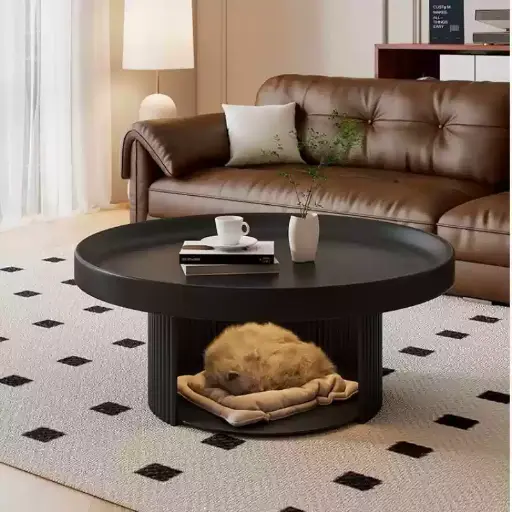 French sofa coffee table cream style minimalist living room